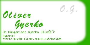oliver gyerko business card